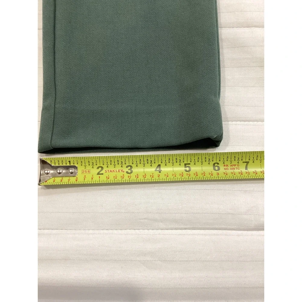 Loft Womens Size 2 Green High Rise Wide Leg Tie Waist Pleated Crop Pants - Picture 5 of 6